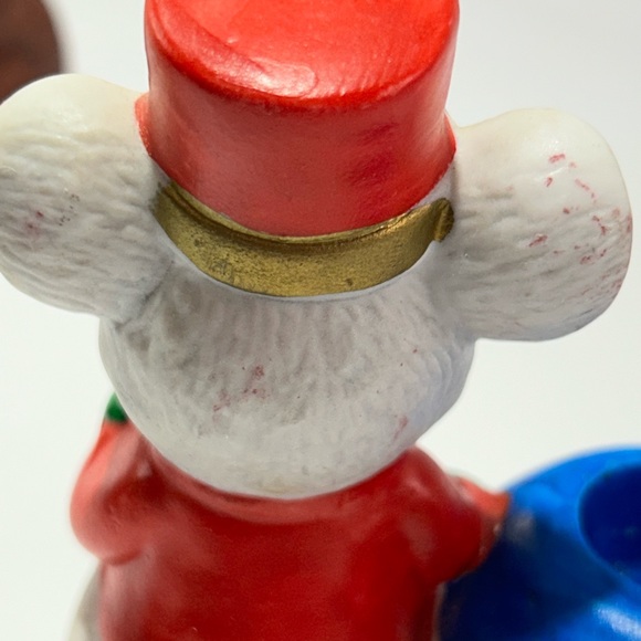 ✨Sold✨Vintage Holiday Friends Bisque Porcelain Candle Holders Set Of Two - Picture 13 of 16